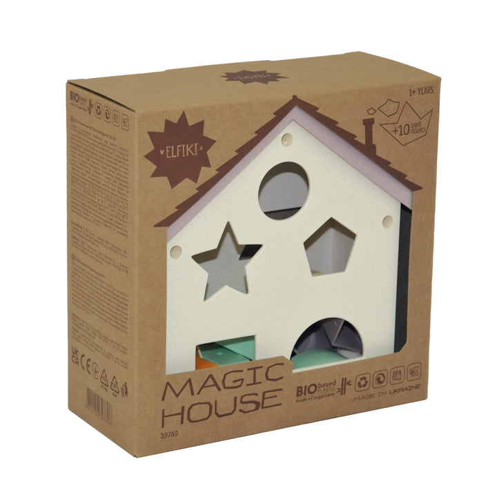 Vistvæn leikföng / eco / leikföng / lífrænt plast / þroskaleikföng / flokkunarbox / flokkunarhús / kubbar / Elfiki / kremaðar / krem hvítar / off white / hvítar / ólitaðar legging með böndum - handsaumaðar - mjúk barnaföt – leikskólaföt, jólagjöf fyrir börn, jólagjöf,  gjafapakki, gjafapakkar, LaríLei, Larí Lei, sniðugar gjafir, sniðug gjöf