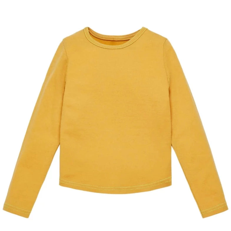 ullarföt, hlý barnaföt, mjúk barnaföt, ullarpeysa, ullarbolur, merino ull, gulur ullarbolur, gul ullarpeysa, undirlag, föðurland, larílei, larí lei