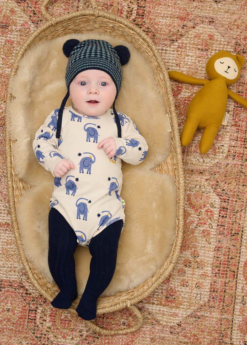 Samfella / Síðerma samfella / fíla samfella / Hareem buxur / fíla buxur / sett / samfella og buxur / GOTS vottað / lífræn bómull / mjúk barnaföt / barnaföt / 
ungbarnaföt | LaríLei - Larí Lei | sniðug gjöf / sængurgjöf / skírnargjöf